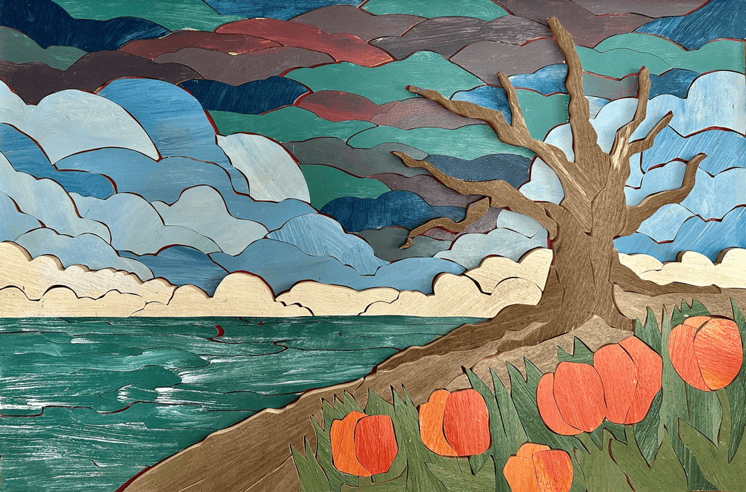 Dark Skies over Tulips by A.D. Hogan