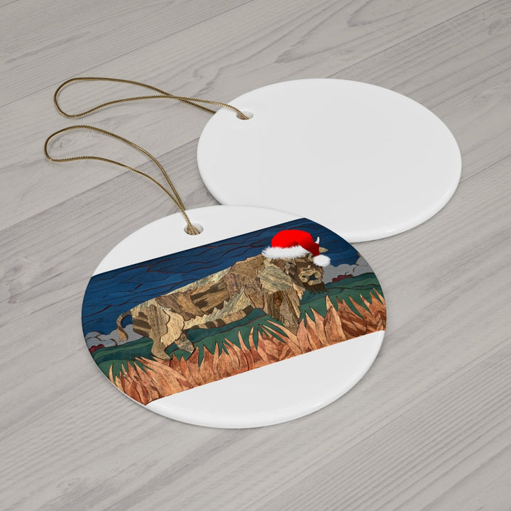 Matter Santa Hat Ceramic Ornament, Shadow